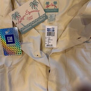 Reyn Spooner Men's Off-White Button Down Shirt NWT